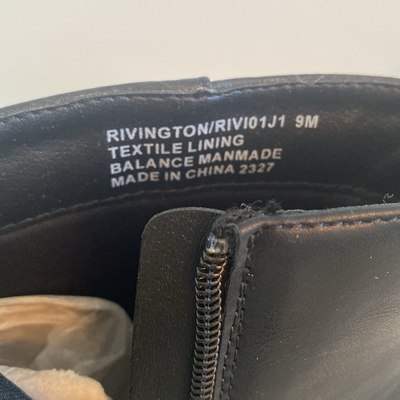 Madden Girl Rivington Ankle Boots Almond Toe Chunky Heel Black Size 9 New In Box - Picture 5 of 8